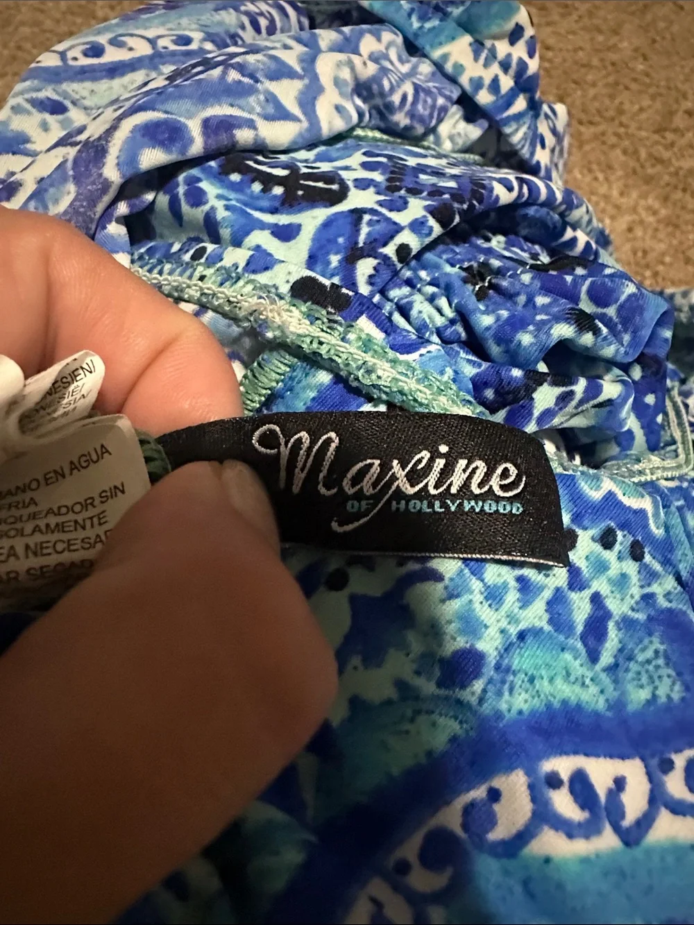 Blue Paisley One-Piece Swimsuit